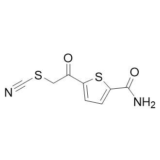 5-(2-硫氰酸乙酰基)噻吩-2-甲酰胺结构式