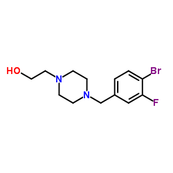 2-[4-(4-Bromo-3-fluorobenzyl)-1-piperazinyl]ethanol Structure
