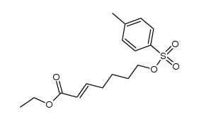 ethyl 7-(p-toluenesulfonyloxy)-2-heptenoate Structure
