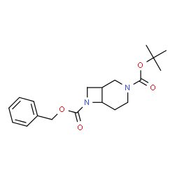 7-苄基3-叔丁基3,7-二氮杂双环[4.2.0]辛烷-3,7-二羧酸酯结构式