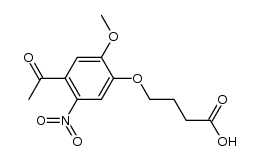 4-(4-acetyl-2-methoxy-5-nitrophenoxy)butanoic acid结构式