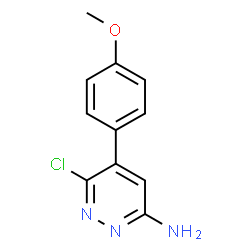 6-氯-5-(4-甲氧基苯基)哒嗪-3-胺结构式