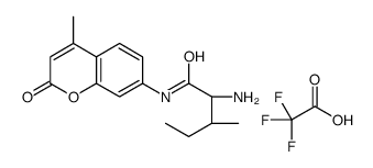 L-异亮氨酸-7-酰氨基-4-甲基香豆素三氟乙酸酯盐结构式