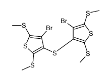 3-bromo-4-[4-bromo-2,5-bis(methylsulfanyl)thiophen-3-yl]sulfanyl-2,5-bis(methylsulfanyl)thiophene结构式