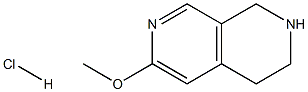 6-甲氧基-1,2,3,4-四氢-2,7-萘啶盐酸盐结构式