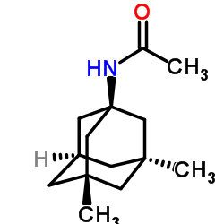 N-乙酰基-3,5-二甲基-1-金刚烷胺结构式