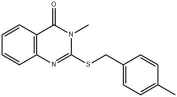 3-Methyl-2-((4-methylbenzyl)thio)quinazolin-4(3H)-one Structure