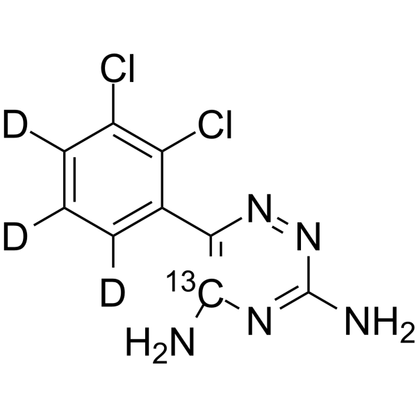 Lamotrigine-13C,d3 Structure