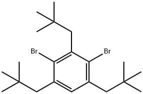 2,4-Dibromo-1,3,5-tris(2,2-dimethylpropyl)benzene结构式