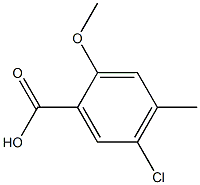 5-Chloro-2-methoxy-4-methyl-benzoic acid结构式