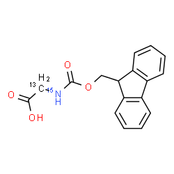 Fmoc-Gly-OH-2-¹³C,¹⁵N结构式