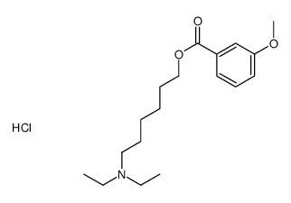6-(diethylamino)hexyl 3-methoxybenzoate,hydrochloride Structure