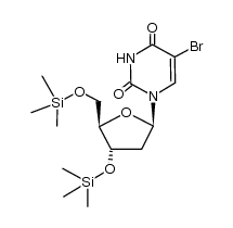 3',5'-O-bis-(trimethylsilyl)-5-bromo-2'-deoxyuridine结构式
