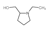 (1-乙基吡咯烷-2-基)甲醇结构式
