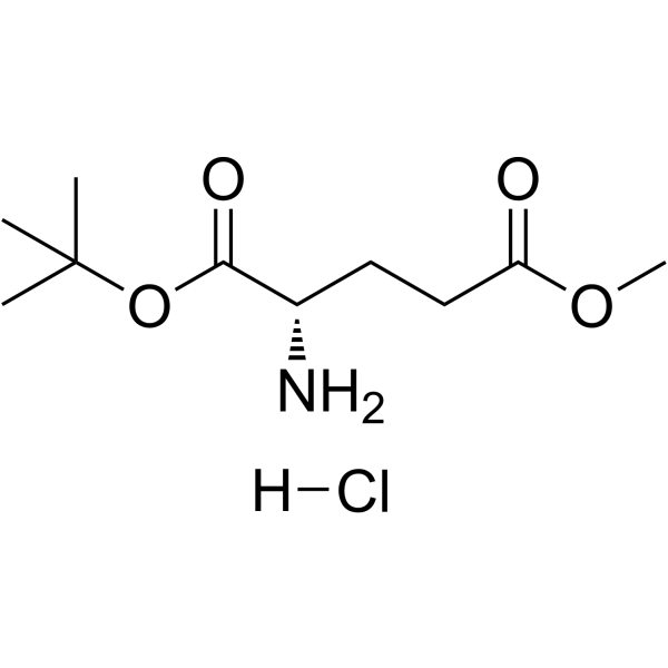 L-谷氨酸 1-叔丁酯 5-甲酯盐酸盐结构式