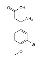 3-氨基-3-(3-溴-4-甲氧基苯基)-丙酸结构式