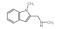 N-甲基-1-(1-甲基-1H-吲哚-2-基)甲胺结构式