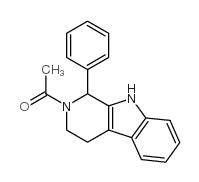 1-(1-苯基-1,3,4,9-四氢-beta-咔啉-2-基)-乙酮结构式