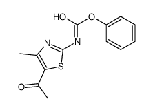 苯基 5-乙酰基-4-甲基-1,3-噻唑-2-基氨基甲酸酯结构式