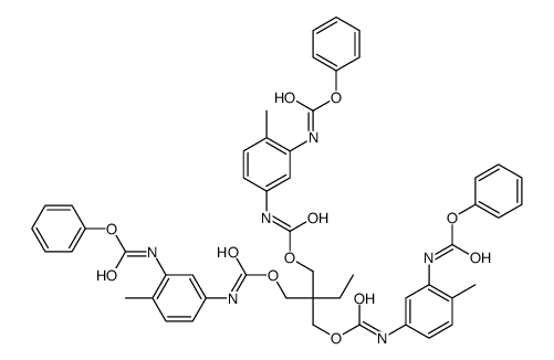 2-ethyl-2-[[[[[4-methyl-3-[(phenoxycarbonyl)amino]phenyl]amino]carbonyl]oxy]methyl]propane-1,3-diyl bis[[4-methyl-3-[(phenoxycarbonyl)amino]phenyl]carbamate] Structure