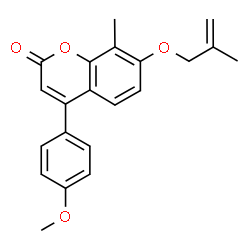 4-(4-methoxyphenyl)-8-methyl-7-(2-methylprop-2-enoxy)chromen-2-one Structure