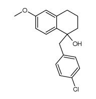 1-(4-chlorobenzyl)-6-methoxy-1,2,3,4-tetrahydronaphthalen-1-ol结构式