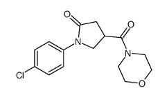 1-(4-chlorophenyl)-4-(morpholine-4-carbonyl)pyrrolidin-2-one结构式
