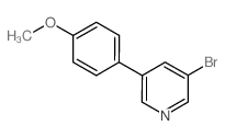 3-溴-5-(4-甲氧基苯基)吡啶结构式