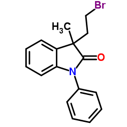 3-(2-Bromoethyl)-3-methyl-1-phenyl-1,3-dihydro-2H-indol-2-one结构式