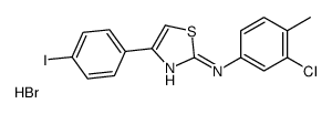 N-(3-chloro-4-methylphenyl)-4-(4-iodophenyl)-1,3-thiazol-2-amine,hydrobromide Structure