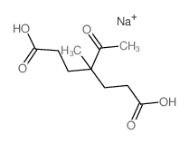 Heptanedioic acid, 4-acetyl-4-methyl-, sodium salt (1:2) Structure