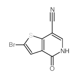 2-溴-4,5-二氢-4-氧代-噻吩并[3,2-c]吡啶-7-甲腈结构式