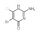 4(1H)-Pyrimidinone,2-amino-5-bromo-6-chloro- Structure