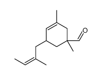 1,3-dimethyl-5-(2-methylbut-2-enyl)cyclohex-3-ene-1-carbaldehyde Structure