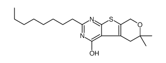 6,6-dimethyl-2-octyl-5,8-dihydro-3H-pyrano[2,3]thieno[2,4-d]pyrimidin-4-one Structure