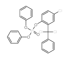 4-chloro-2-(dichloro-phenyl-methyl)-1-diphenoxyphosphoryloxy-benzene结构式