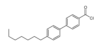 p-Heptylbiphenyl-p'-carbonyl chloride结构式