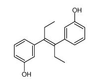 3-[(E)-4-(3-hydroxyphenyl)hex-3-en-3-yl]phenol结构式