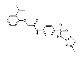 Acetamide, 2-[2-(1-methylethyl)phenoxy]-N-[4-[[(5-methyl-3-isoxazolyl)amino]sulfonyl]phenyl]- (9CI)结构式
