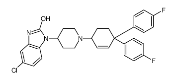 3-[1-[4,4-bis(4-fluorophenyl)cyclohex-2-en-1-yl]piperidin-4-yl]-6-chloro-1H-benzimidazol-2-one Structure