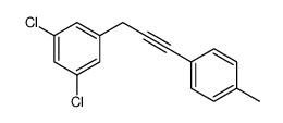 1,3-dichloro-5-[3-(4-methylphenyl)prop-2-ynyl]benzene结构式