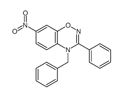 4-benzyl-7-nitro-3-phenyl-1,2,4-benzoxadiazine结构式