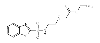 [2-(Benzothiazole-2-sulfonylamino)-ethylamino]-acetic acid ethyl ester Structure