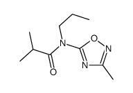 2-methyl-N-(3-methyl-1,2,4-oxadiazol-5-yl)-N-propylpropanamide Structure