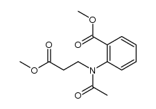 methyl 3-[N-acetyl-(o-methoxycarbonyl)anilino]propanoate结构式