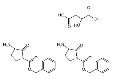 benzyl (3S)-3-amino-2-oxopyrrolidine-1-carboxylate,(2S)-2-hydroxybutanedioic acid Structure
