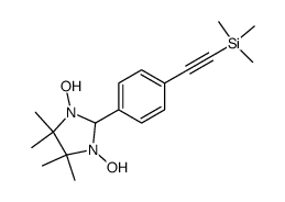 4,4,5,5-tetramethyl-2-{4-[(trimethylsilyl)ethynyl]phenyl}imidazolidine-1,3-diol Structure
