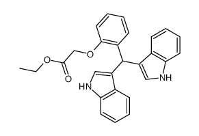 ethyl 2-[2-{bis(1H-indol-3-yl)methyl}phenoxy]acetate Structure