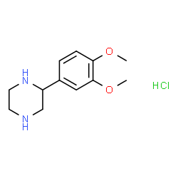 2-(3,4-DiMethoxyphenyl)-piperazine hydrochloride Structure