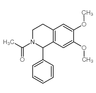 1-(6,7-二甲氧基-1-苯基-3,4-二氢-1H-异喹啉-2-基)-乙酮结构式